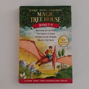 Magic Tree House Books 1-4 Set‎+Poster Mary Pope Osborne Dinosaurs Knight Mummy
